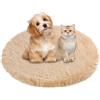 BESTORI Cuccia Cane Interno Rotondo Letto Gatto Cuscini Lavabile in Lavatrice Lettino Morbido Pelosa per Grande Medio Piccolo Cani Gatti, Champagne, 40 x 40 cm