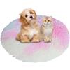 BESTORI Cuccia Cane Interno Rotondo Letto Gatto Cuscini Lavabile in Lavatrice Lettino Morbido Pelosa per Grande Medio Piccolo Cani Gatti, Arcobaleno, 40 x 40 cm