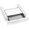 Miele Accessori originali WTV 512 - Kit di collegamento per asciugabiancheria, per un posizionamento sicuro e salvaspazio di una colonna a secco, cassetto integrato, altezza 12 cm, colore bianco loto