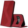 ZONNAVI Cover per Google Pixel 6, Flip Custodia Pelle PU con [Slot Cart] [Supporto Stand] [Magnetica], Cover a Libro Portafoglio per Google Pixel 6 (Rosso)