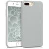 kwmobile Cover per Apple iPhone 7 Plus/iPhone 8 Plus Custodia - Back Case per Smartphone in Silicone TPU - Protezione Gommata - grigio chiaro opaco