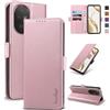 Yunubeyii Cover Libro per Honor 200 Pro 5G - [Blocco RFID] Luxury PU Leather Portafoglio Card Holder Magnetic Phone Custodia con Kickstand, Cover Protettiva Antiurto, Rosa