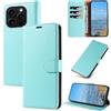 KKEIKO Cover per iPhone 16 Pro Max, Antiurto Custodia in PU Pelle con Blocco RFID, Magnetico Protettiva Cover per iPhone 16 Pro Max, Verde