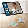 HOTUT Supporto Tablet, Girevole a 360° Regolabile Porta Cellulare Scrivania, Supporto Cellulare in Alluminio, Antiscivolo e Pieghevole Dock Telefono Stabile Compatibile con iPad/iPad 10.2/Galaxy F34