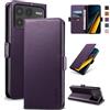 Yunubeyii Cover Libro per Xiaomi Poco X6 Pro 5G - [Blocco RFID] Luxury PU Leather Portafoglio Card Holder Magnetic Phone Custodia con Kickstand, Cover Protettiva Antiurto, Viola