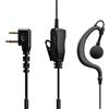 HYS Cuffie | Cuffie PTT a forma di G | 2 poli per radio | Compatibile con Midland G7 pro G8 G9 Pro M24 Plus M48 M99 G6 XT G7 XTR Alan HP450 (G08, 1)