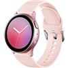 Dirrelo Sportivo Cinturino Compatibile con Samsung Galaxy Watch Active/Active 2 40mm/44mm, Ricambio in Silicone per Galaxy Watch 42mm/Gear Sport/Gear S2 Classic/Garmin 20mm da Donna Uomo, Rosa L