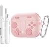 TiMOVO Custodia per AirPods Pro 3 (2025), Design Console di Gioco, Custodia Protettiva Antiurto in Morbido Silicone per Apple AirPod Pro 3a Generazione con Portachiavi e Kit di Pulizia, Rosa