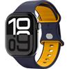 Spigen Nano Pop Cinturino per Apple Watch 12/11/10 42mm, 41/40/38mm | Cinturino bicolore in silicone con fibbia in alluminio e interno traspirante per 9/8/7/SE3/SE2/SE/6/5/4