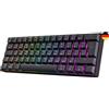 GK61 s Hot-Swap - Tastiera meccanica da gioco, 62 tasti, retroilluminazione LED RGB multicolore per giocatori PC/Mac, layout tedesco ISO (Gateron Mechanical Red, Black)