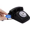 Opis Technology 60s Mobile 4G - Telefono da tavolo retrò per reti 4G/5G con Voice Over LTE a forma di telefono anni sessanta con disco e campanello in metallo (nero) (T60mob-4g-black-EU)