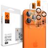 Spigen Protezione Fotocamera compatibile con iPhone 17 Pro, iPhone 17 Pro Max, 2 Pezzi, Arancione cosmico, Anello Individuale, Durezza 9H Pellicola prottetiva