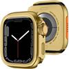 Amizee 2 in 1 Metallo Cover Compatibile con Apple Watch SE 3/2/1 Series 6/5/4 44mm, Rigida PC Anti-Graffio Metallo Cornice con Copertura Posteriore Protezione Custodia per iWatch 44mm, Dorato