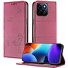 XINYEXIN Custodia per Honor 400 Smart 5G/4G, Cover a Libro in Pelle PU con Blocco RFID, Slot per Carte, Supporto, Protezione Completa Antiurto - Rosso