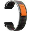 ZoRoll 26mm QuickFit Cinturino per Garmin Enduro 3/Fenix 8 51mm/Fenix 7X Pro/7X/6X/6X Pro/5X, Elastico Nylon Cinghie di Ricambio per Garmin tactix 7 AMOLED/tactix 7 Pro/Enduro - Nero Verde