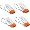 HOWJIM Adattatore Light-ning a USB C 4 Pezzi,PD27/66W QC100W Ricarica Rapida Trasmissione Dati 480Mbps,Involucro in Alluminio per Phone 17/16/15 Serie Pad G-alaxy X-peria,Non Per Cuffie/OTG Argento