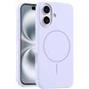 Mixroom - Custodia Cover Case per iPhone 16 Plus in Tpu silicone liquido morbido compatibile con MagSafe con cerchio magnetico integrato Lilla C09