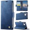 Teeirllim Custodia per iPhone 16e, Blocco RFID PU Pelle Portafoglio Flip Case, Carta Fessura, Funzione Supporto, Antiurto Case Cover per iPhone 16e - Blu