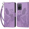 KENHONER Custodia per Oppo A16S/A16/A54S Cover, Viola | Portafoglio in Pelle PU Retro, Antiurto Flip, Slot per Schede, Funzione Stand, Chiusura Magnetica