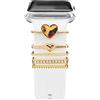 EIHAIHIS Compatibile con Cinturini in Silicone per Apple Watch 38mm 40mm 41mm 42mm 44mm 45mm 49mm, Decorativi con Diamanti in Metallo per Cinturini Accessori per iWatch Ultra 8 7 6 5 4 3 SE,Tipo #2