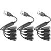 MOGOOD USB Splitter, Cavo USB 4 in 1,Hub USB Adattatore da USB a USB,Splitter USB Multi Presa,Convertitore Cavo USB a 4 USB Femmina Multi Porte USB Cavo di Prolunga di Alimentazione USB per PC/Auto/TV