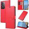 KKEIKO Cover per Oppo Reno12 Pro 5G, Antiurto Custodia in PU Pelle con Blocco RFID, Magnetico Protettiva Cover per Oppo Reno12 Pro 5G, Rosso