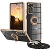 XCYYOO Custodia con Cordino per Xiaomi Redmi Note 11/ Note 11S,supporto magnetico 360 gradi con rotazione dito auto supporto antiurto Soft TPU Bumper Antiscivolo Case Supporto per Redmi Note 11/ Note 11S
