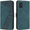 OKZone Cover per Samsung Galaxy A51 4G/M40S, Custodia in Pelle Samsung A51 4G/M40S, Cover a Libro Galaxy A51 4G/M40S Magnetica Portafoglio Folio PU Pelle Flip Caso con Wallet Case Cover (Verde)