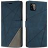 SONWO Cover per Samsung Galaxy A22 5G, Flip Caso in PU Pelle Case Cover Custodia con Slot per Schede e Supporto Stand per Galaxy A22 5G, Blu
