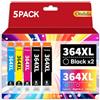 Ondula 364XL Cartucce d'inchiostro Compatibili per HP 364XL Multipack per Photosmart 5520 5510 5524 6520 5515 Deskject 3520 3070A 3524 3522 Officejet 4622 4620 (2Nero 1Ciano 1Magenta 1Giallo)