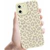 Coalbooliy Custodia Per iPhone 11 6,1'', Cellulare Bianco Silicone Morbido Cover per telefono Aesthetic Modello Leopardato Disegni Protezione Fotocamera Antiurto Protettiva Case, 05