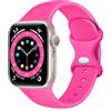 Epova Cinturino in Silicone Compatibile con Apple Watch 44mm 42mm 45mm 46mm 49mm, Cinturini di Ricambio per Apple Watch Ultra/Ultra 2/ iWatch SE 3 Series 11 10 9 8 7 6 5 4 3 2 1, Rose Red, Piccolo