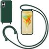 GoodcAcy Cover con Collana per Oppo Reno8 T 5G/Oppo A1 Pro,Custodia Silicone Liquido con cordini,Custodie con Regolabile Collana Antiurto AntiGraffio Case con Laccio Tracolla per Oppo A1 Pro,Verde