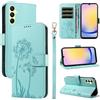 Bravoday Cover per Samsung Galaxy A25 5G, Custodia in PU Pelle Portafoglio Flip Schede con Slot per Carte, Magnetica Antiurto Cover per Galaxy A25 5G, Verde