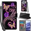 PHINIENLAND Cover per Xiaomi Redmi Note 14 Pro / Note 14 Pro Plus Case PU Pelle Custodia [Kickstand] [Chiusura magnetica] [Slot per Schede], Portafoglio Flip Custodia per Redmi Note 14 Pro,Farfalla dorata