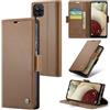 Rerzoiro Cover per Samsung Galaxy A12 5G Custodia Portafoglio [Blocco RFID] Premium Pelle PU Wallet Case Flip Libro con Porta Carte Slot Supporto Flip Case per Samsung Galaxy A12 5G, Marrone