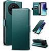 Yunubeyii Cover Libro per Xiaomi Redmi 14C/Poco C75 - [Blocco RFID] Luxury PU Leather Portafoglio Card Holder Magnetic Phone Custodia con Kickstand, Cover Protettiva Antiurto, Verde