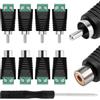 KUOQIY 4 Paia RCA Connettore Kit, Audio Video Connettore Adattatore, Monnettori RCA Maschio e Femmina a Terminale a Vite AV, per Telecamere di Sicurezza CCTV