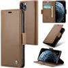 Rerzoiro Cover per iPhone 11 Pro Custodia Portafoglio [Blocco RFID] Premium Pelle PU Wallet Case Flip Libro con Porta Carte Slot Supporto Flip Case per iPhone 11 Pro, Marrone