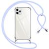 Custodia A Tracolla Per IPhone 11 Pro Max | TPU Morbido Trasparente Con Cordino | Colore Arcobaleno | Antiurto E Antigraffio - 5