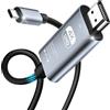 AEAOA Cavo USB C a HDMI 4K 60Hz, Certificato Apple MFi, Adattatore da Tipo C a HDMI UHD per iPhone 15/16 Pro Max, MacBook Pro/Air, iPad Pro/Air, Surface Pro, Samsung Galaxy, 2 m