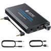 eSynic 16-600Ω Amplificatore per Cuffie Professionale con Interruttore Bass e Jack 3.5mm, Amplifier per Auricolari Ricaricabile da Type-C con Cavi Audio 12cm+100cm, Bass Ear Amp in Lega Alluminio