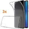 REY Pack 3X Cover in Gel TPU Trasparente per XIAOMI Mi9 - Mi 9, Ultra Sottile 0,33 mm, Morbido Flessibile, Custodia Silicone