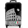 NoBoringSuitcases.com bagaglio a mano, trolley, valigia da 10 kg, rigida, leggera, valigie da viaggio per cabina, aereo, con 4 ruote girevoli, manico estensibile, robusto, 55x40x20 cm, Colosseo Italia