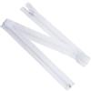 Aerzetix - Set di 8 Cerniere Lampo a Spirale separabili da 80 cm N°5 con cursore - Metallo Nylon Poliestere - Cucitura e Riparazione creazioni Tessili - Colore: Bianco