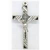 GTBITALY 10.799.31 Nero Croce di San Benedetto Argento con Smalto con Anello 8 cm esorcista esorcismo