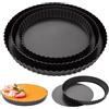 VIDETOL 3 Teglia Crostata Fondo Removibile, 22/26/30 cm Stampo Furbo per Crostata Morbida, Stampo Crostata per Sicurezza, Torte Frutta, Torte