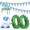 Dumeher Decorazione fai da te per Oktoberfest fai da te, ghirlanda decorativa bavarese, albero di maggio con Oktoberfest, per feste di birra, giardino di casa, bar, blu/bianco