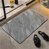 Runup Tappetino da bagno in pietra, antiscivolo, 45 x 70 cm, motivo marmo, morbido, assorbimento d'acqua e asciugatura rapida, magico zerbino per il bagno (grigio, 45 x 70 cm)