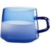 Dsacxixai Tazza in vetro borosilicato da 250 ml Tazza trasparente resistente al calore e al freddo per caffè, tè, latte, ideale per caffè, bar, ristoranti e case (Azul)
